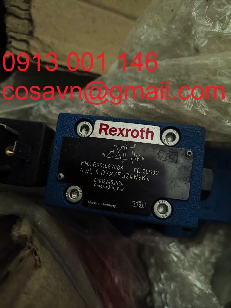 Van điều hướng thủy lực vận hành trực tiếp Bosch Rexroth 4WE 6 D7X/EG24N9K4 4WE 6 D7X/EG24N9K4
